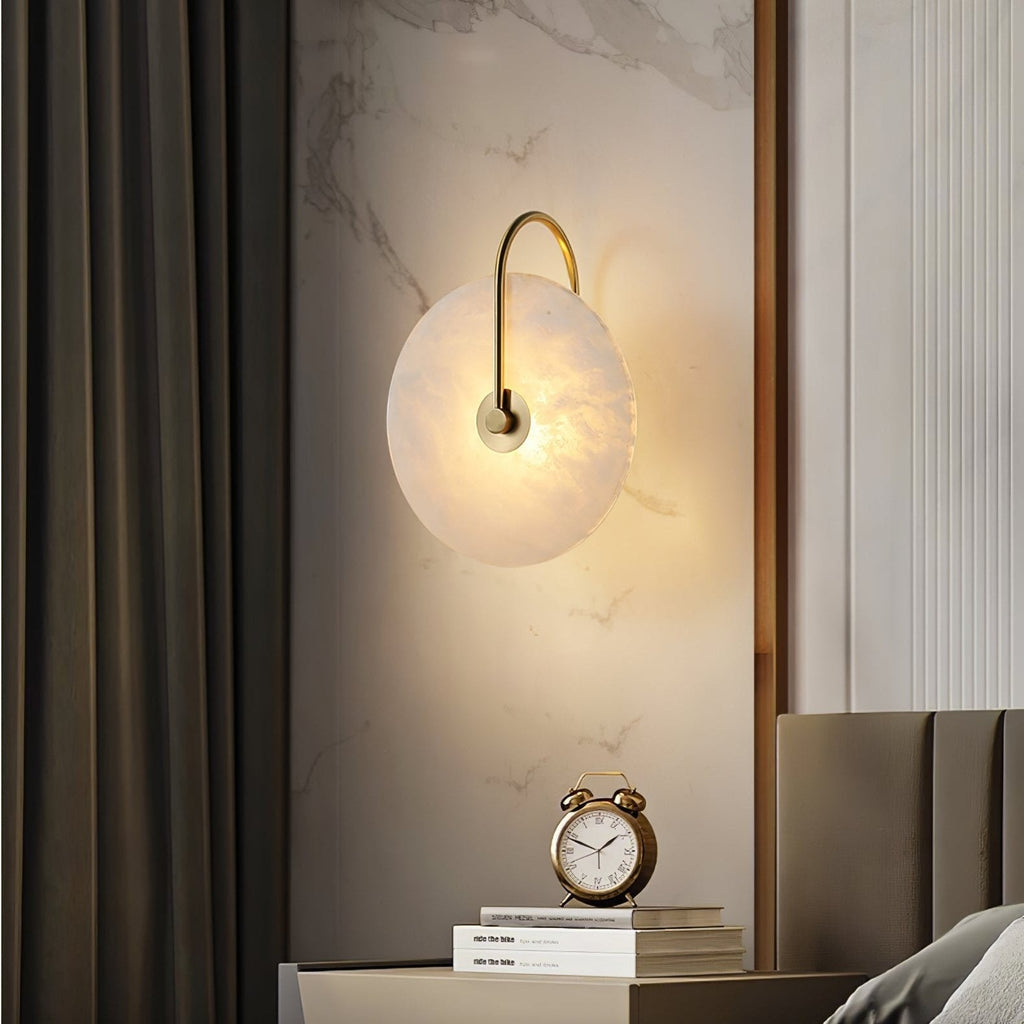 Alabaster Glow Wall Light, Bedroom Wall Sconce, detail 17
