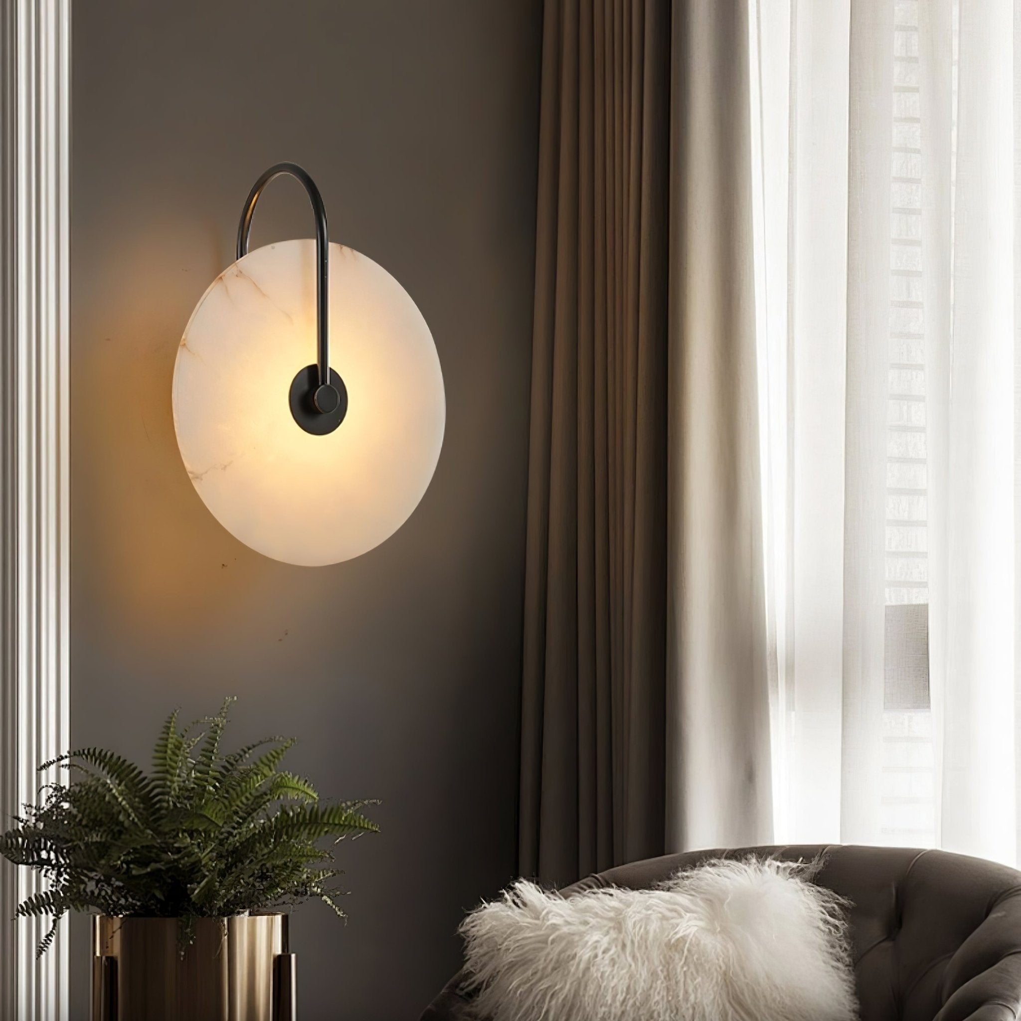 Alabaster Glow Wall Light, Bedroom Wall Sconce, detail 19