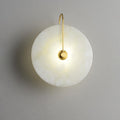 Alabaster Glow Wall Light, Bedroom Wall Sconce, Metal, ∅ 7.9″