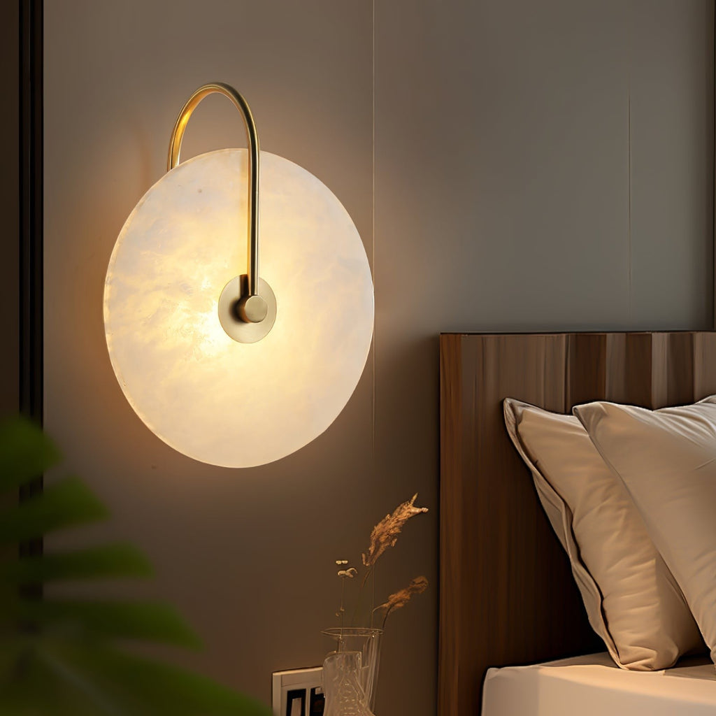 Alabaster Glow Wall Light, Bedroom Wall Sconce, detail 20
