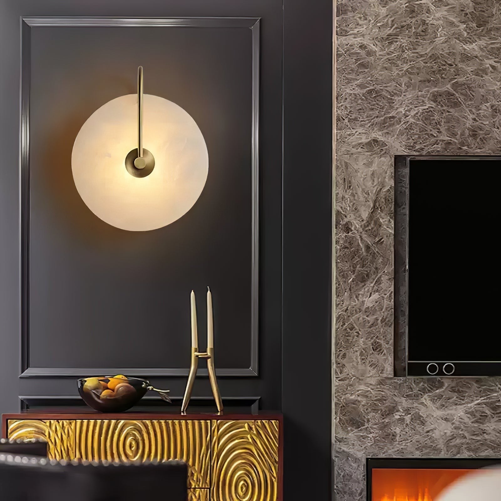Alabaster Glow Wall Light, Bedroom Wall Sconce, detail 21