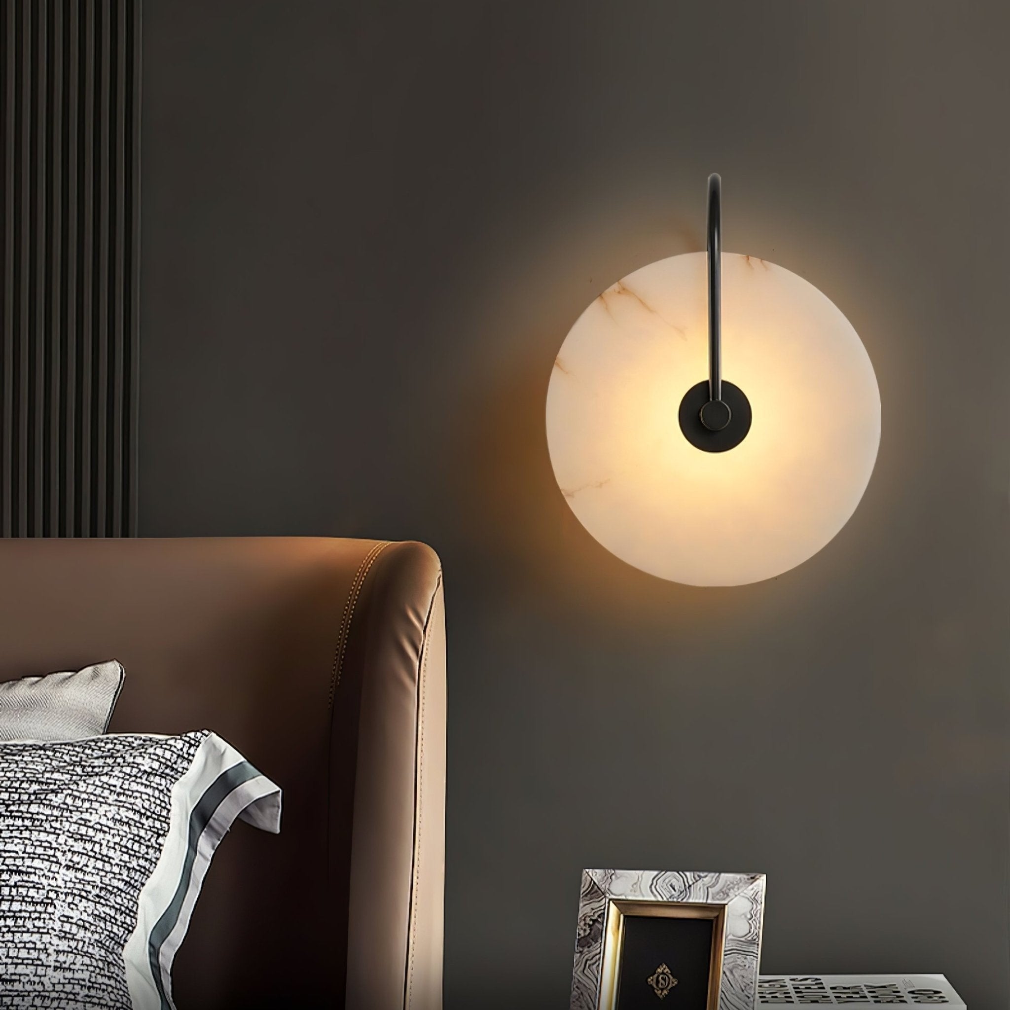 Alabaster Glow Wall Light, Bedroom Wall Sconce, detail 22