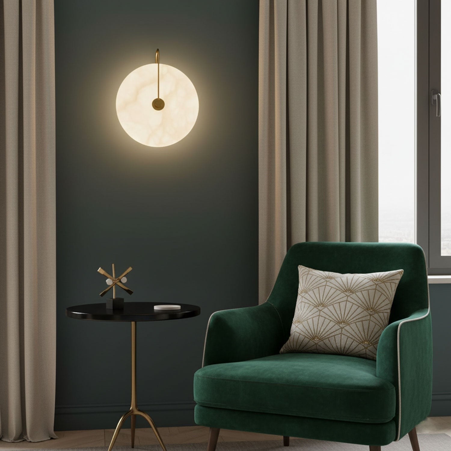 Alabaster Glow Wall Light, Bedroom Wall Sconce, detail 5