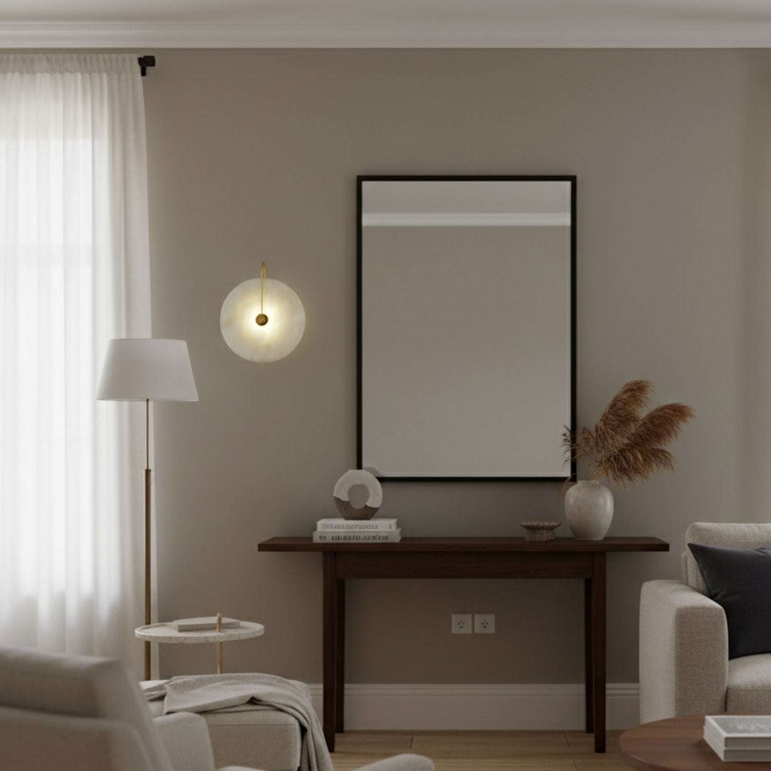 Alabaster Glow Wall Light, Bedroom Wall Sconce, detail 9