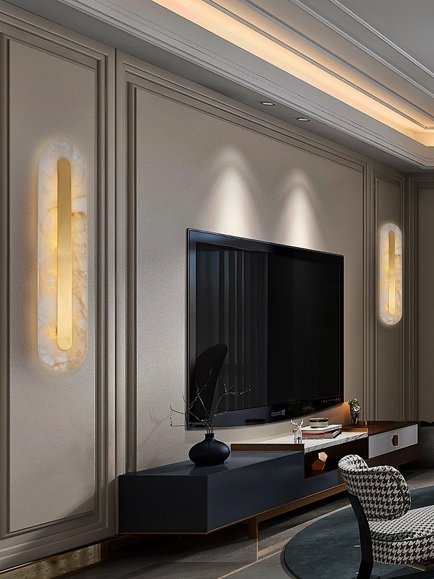 Alabaster Halo Wall Light, Bedroom Wall Sconce, detail 13
