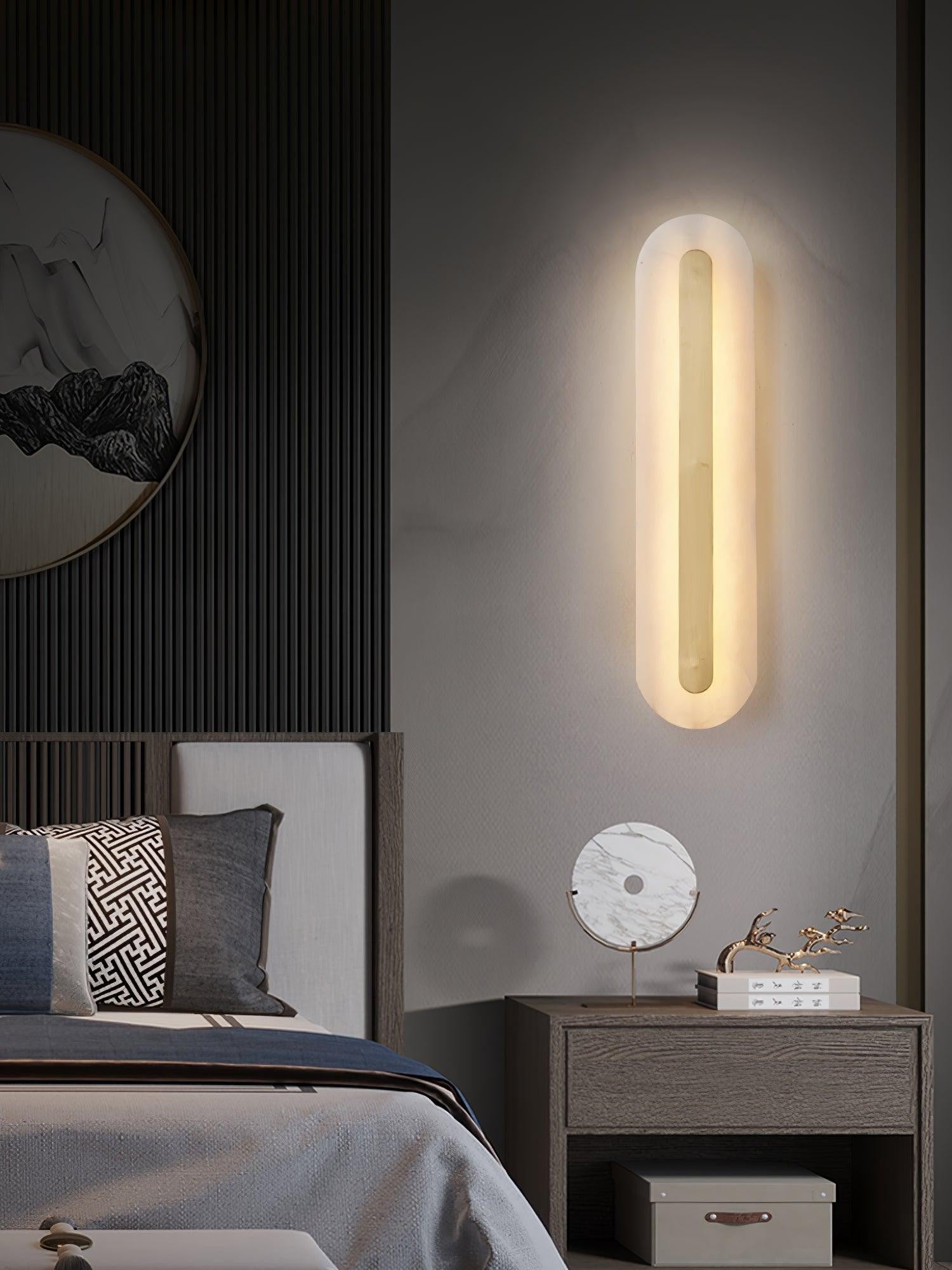 Alabaster Halo Wall Light, Bedroom Wall Sconce, detail 20