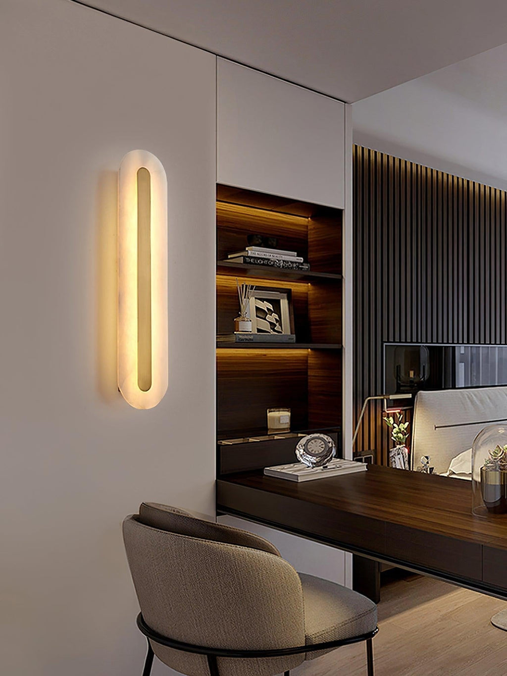 Alabaster Halo Wall Light, Bedroom Wall Sconce, detail 21