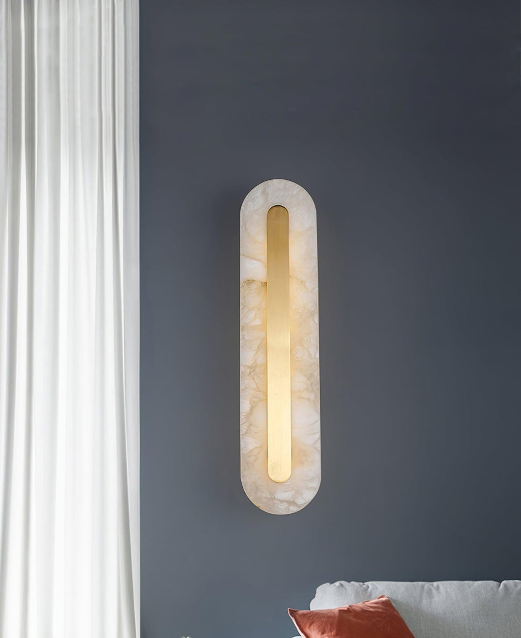 Alabaster Halo Wall Light, Bedroom Wall Sconce, detail 22