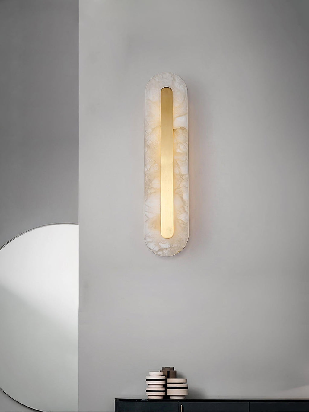 Alabaster Halo Wall Light, Bedroom Wall Sconce, detail 24