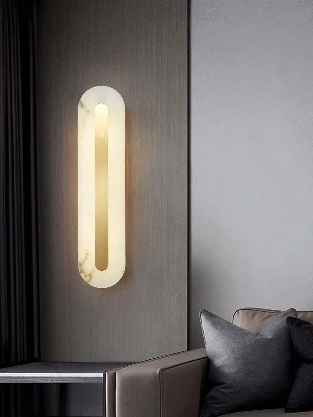 Alabaster Halo Wall Light, Bedroom Wall Sconce, detail 36