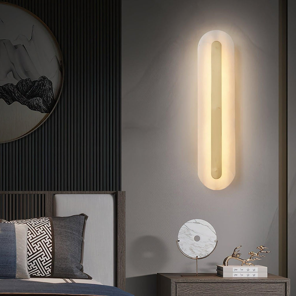 Alabaster Halo Wall Light, Bedroom Wall Sconce, detail 38