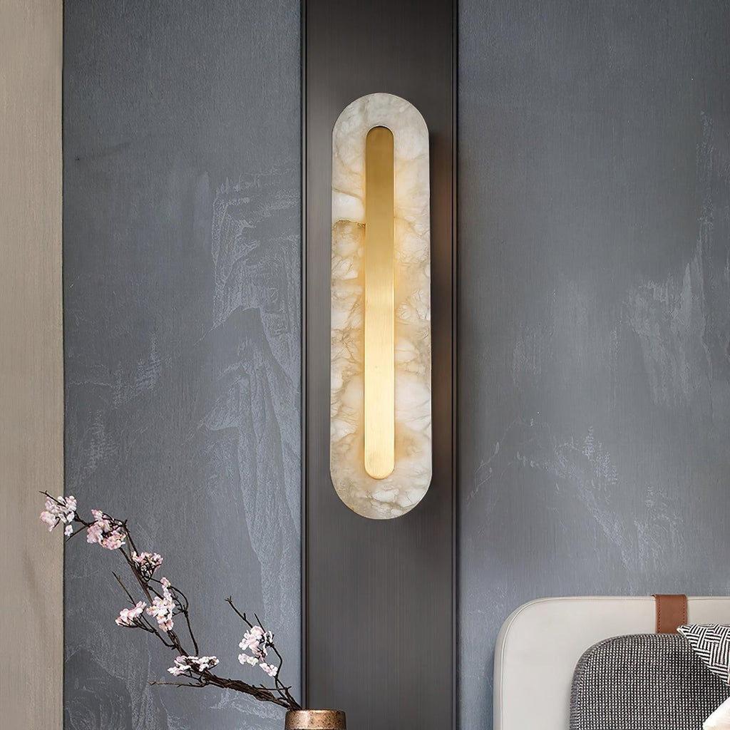 Alabaster Halo Wall Light, Bedroom Wall Sconce, detail 41