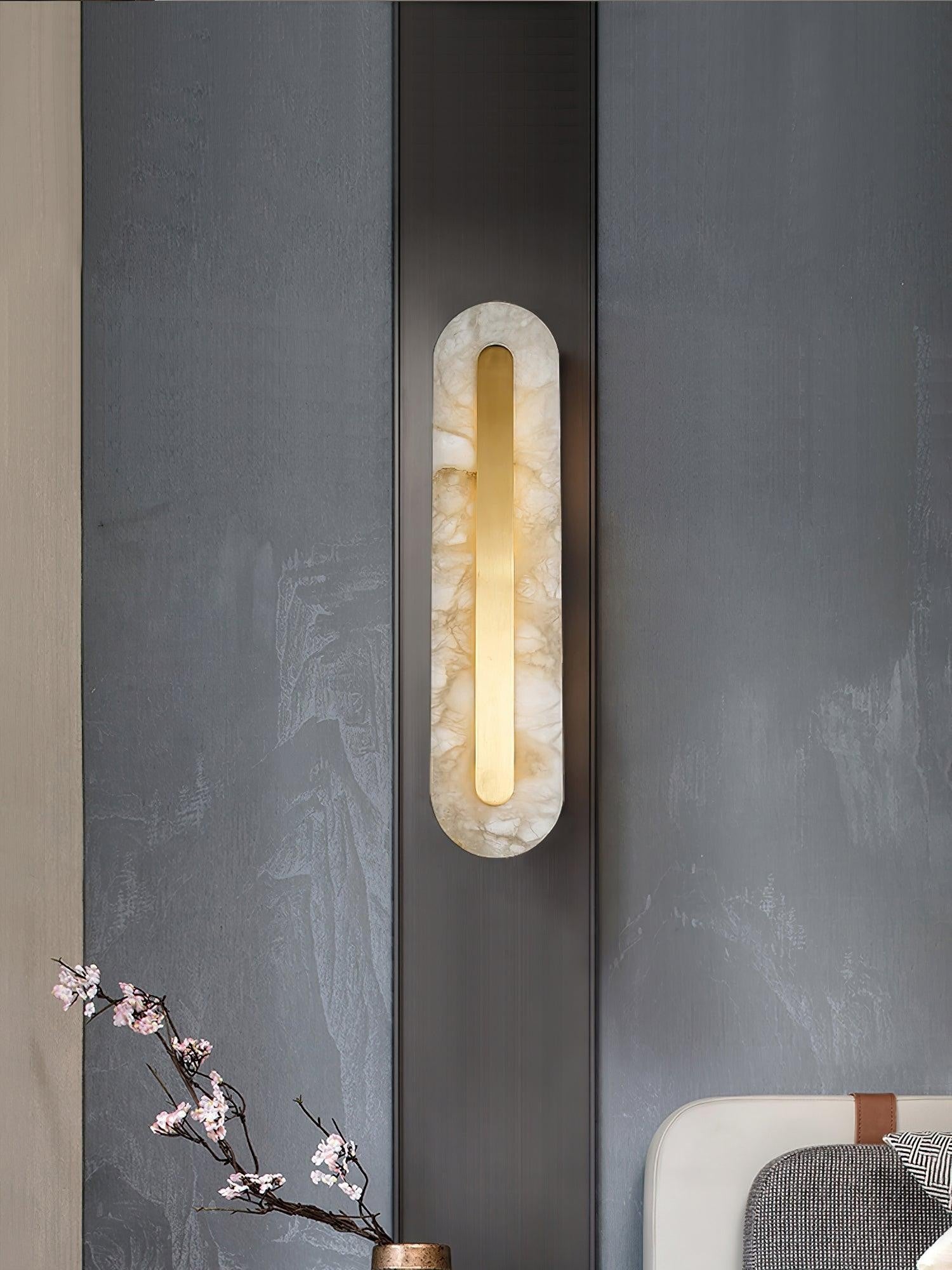 Alabaster Halo Wall Light, Bedroom Wall Sconce, detail 50