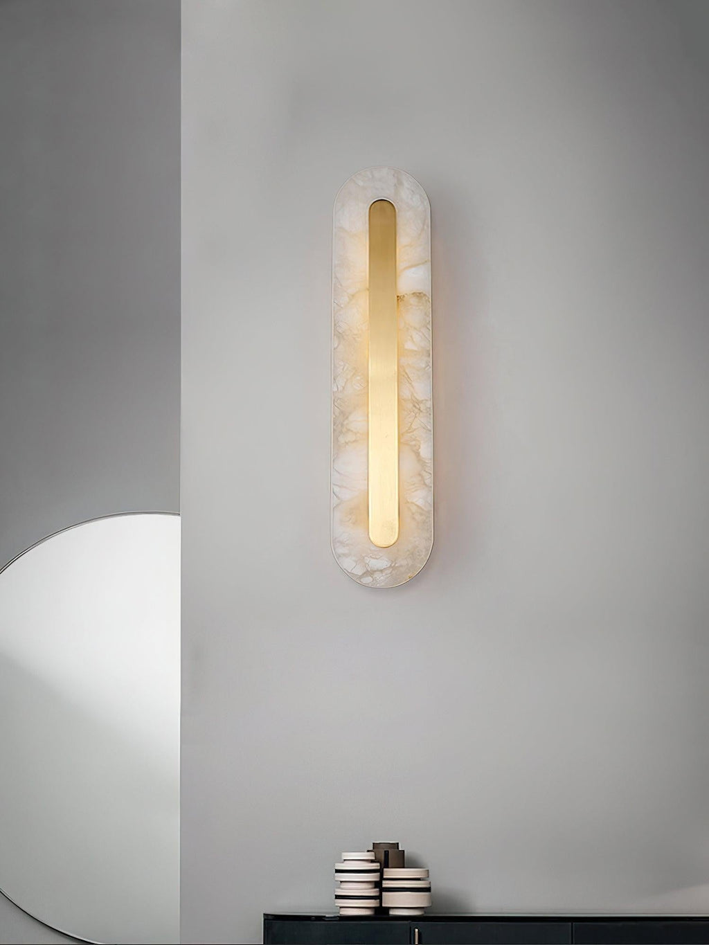 Alabaster Halo Wall Light, Bedroom Wall Sconce, detail 51