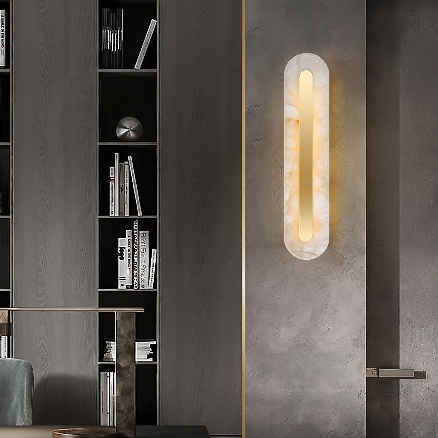 Alabaster Halo Wall Light, Bedroom Wall Sconce, detail 52