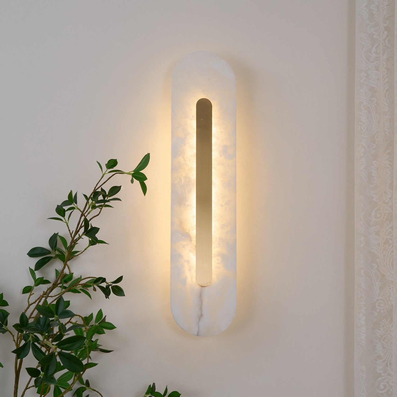 Alabaster Halo Wall Light, Bedroom Wall Sconce, detail 54
