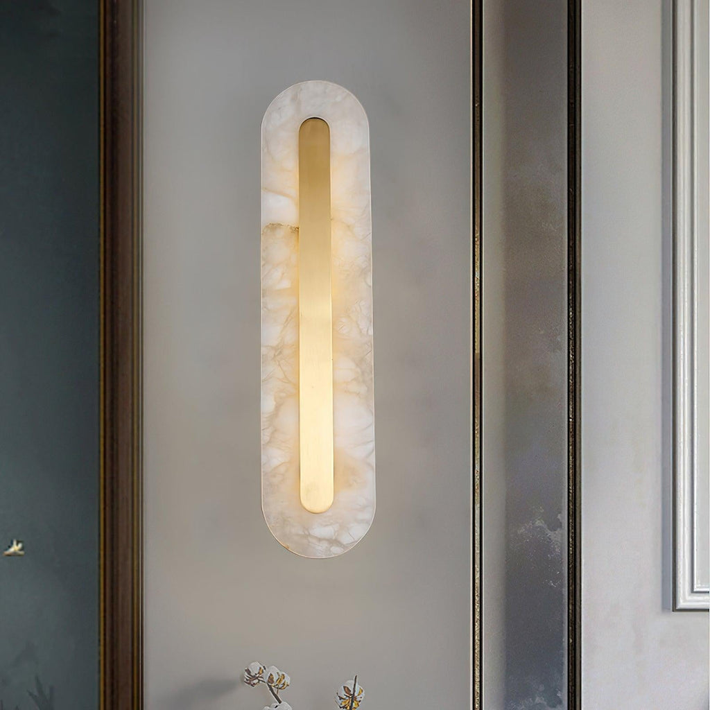 Alabaster Halo Wall Light, Bedroom Wall Sconce, detail 7