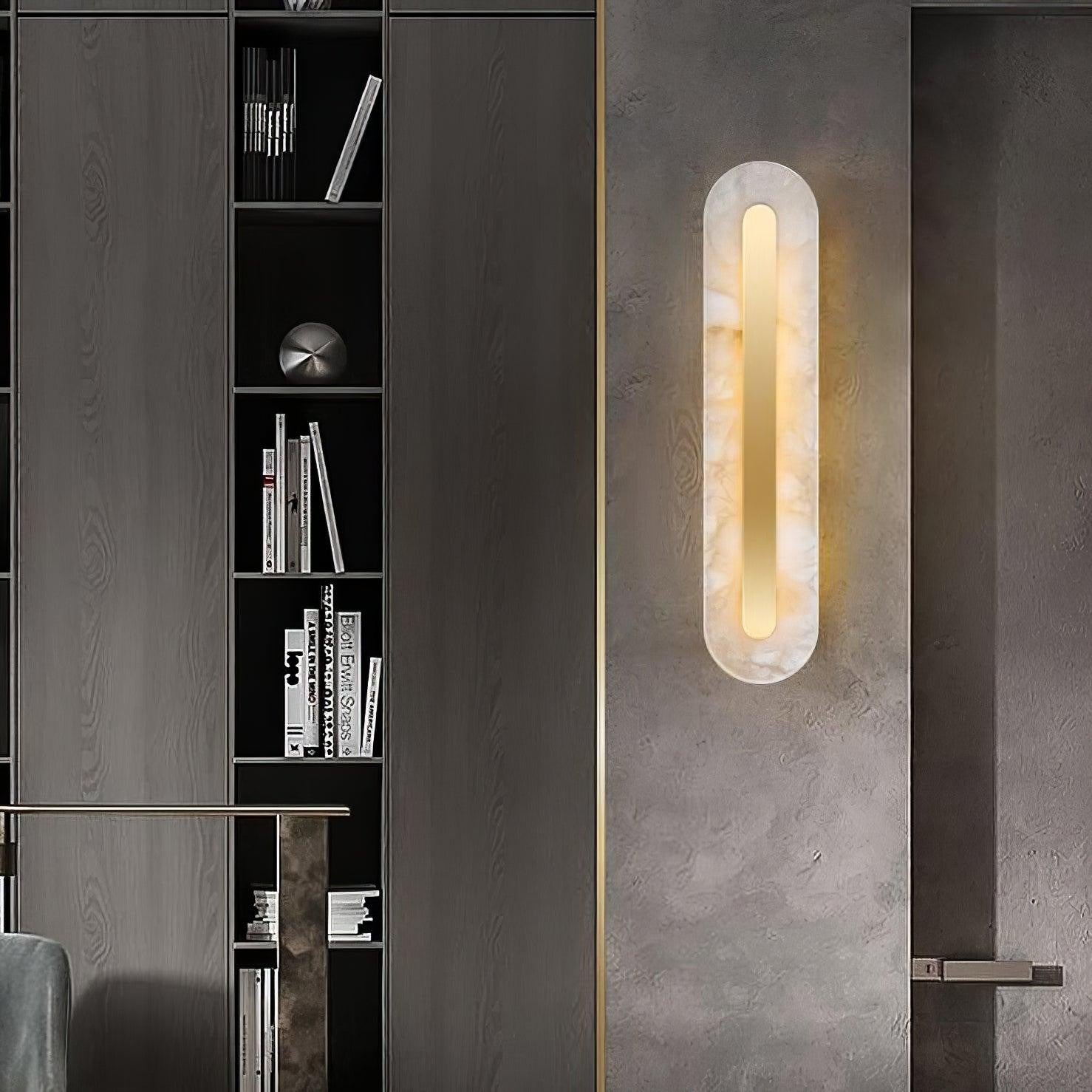 Alabaster Halo Wall Light, Bedroom Wall Sconce, detail 9