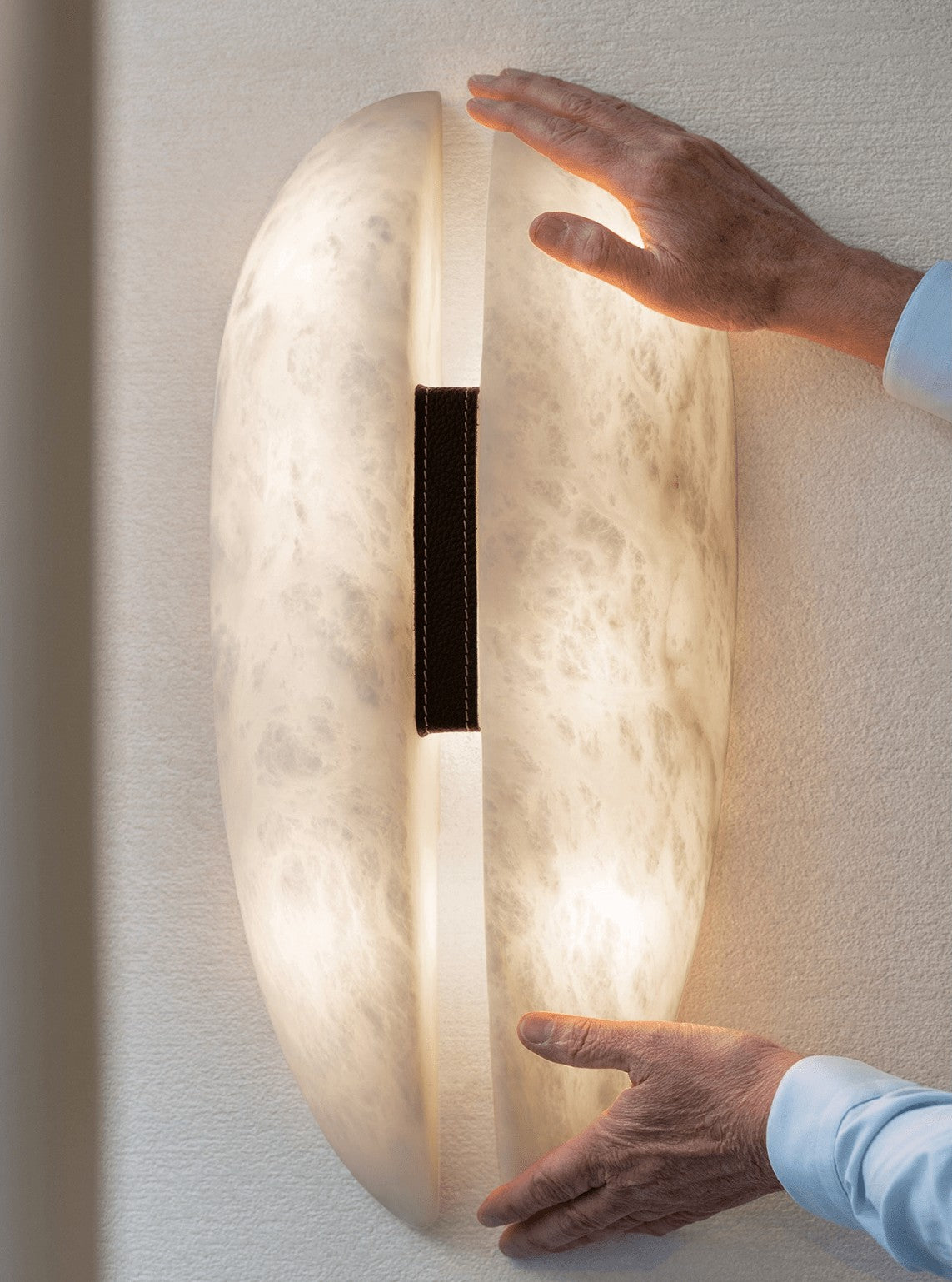 Alabaster Veil LED Wall Light, Bedroom Wall Sconce, detail 14