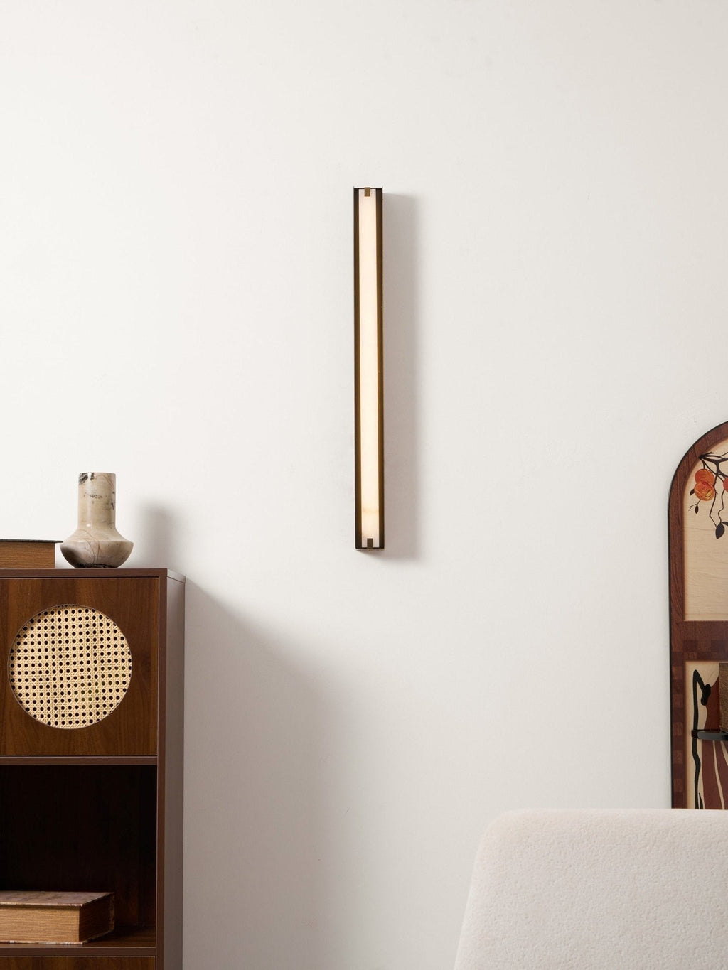 Alvara Alabaster Vertical Wall Light, Bedroom Wall Sconce, detail 31