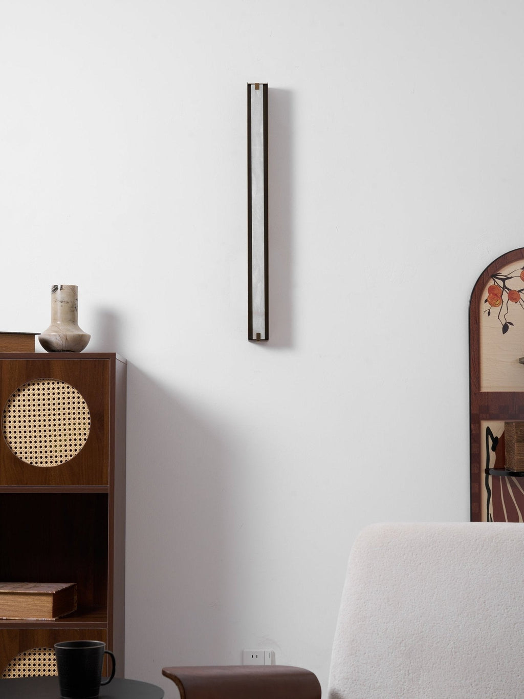Alvara Alabaster Vertical Wall Light, Bedroom Wall Sconce, detail 44