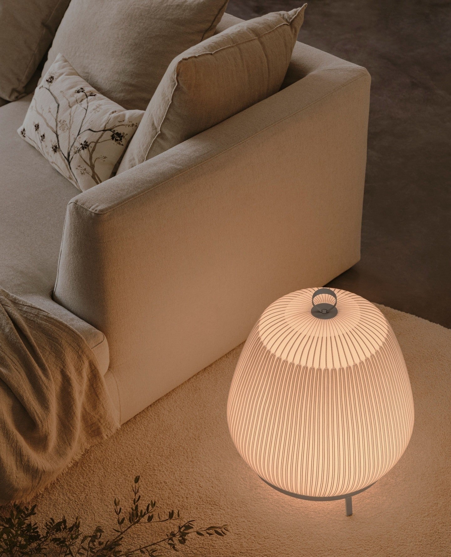 Alvora Fabric Lantern Table Light, Bedside Table Lamp, detail 10