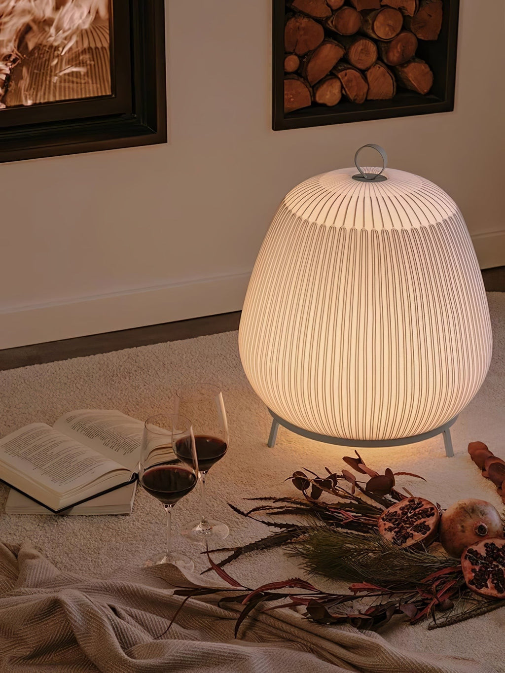 Alvora Fabric Lantern Table Light, Bedside Table Lamp, detail 17