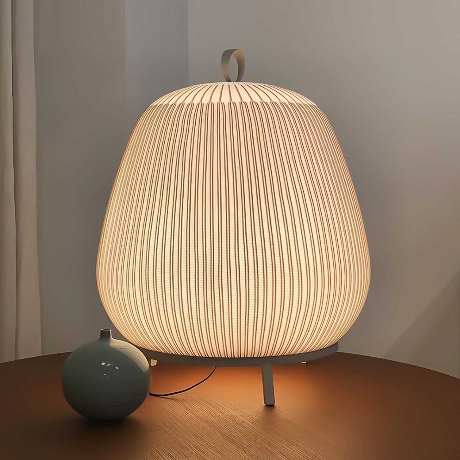 Alvora Fabric Lantern Table Light, Bedside Table Lamp, detail 6