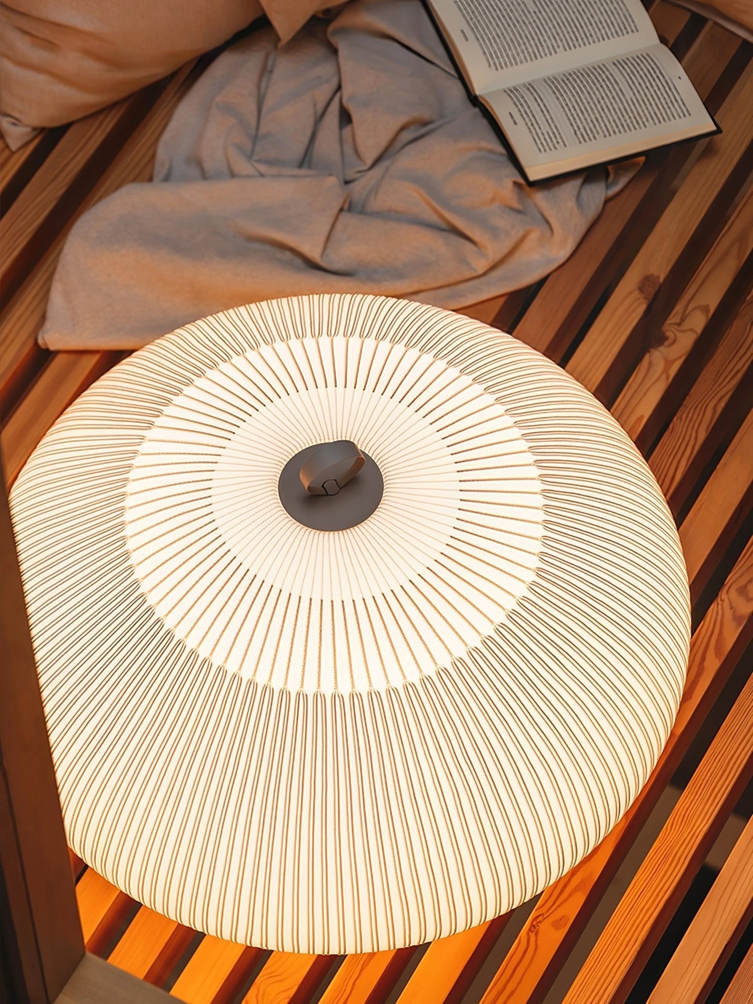 Alvora Fabric Lantern Table Light, Bedside Table Lamp, detail 7