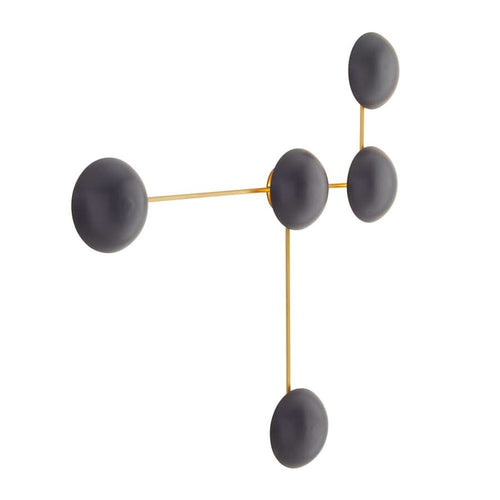 Glaze 5 Light 44" Tall Wall Light with Ceramic Shades, Wall Sconce, Dimensions: Height: 44"