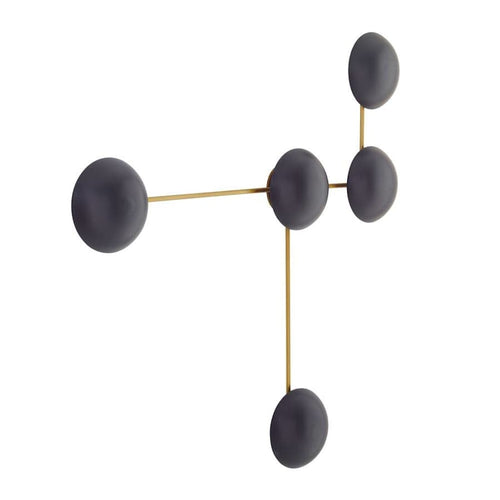 Glaze 5 Light 44" Tall Wall Light with Ceramic Shades, Wall Sconce, detail 2