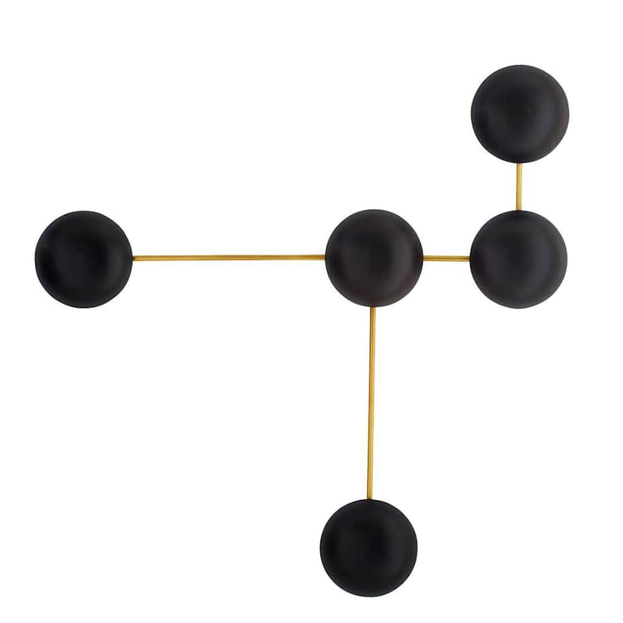 Glaze 5 Light 44" Tall Wall Light with Ceramic Shades, Wall Sconce, detail 4