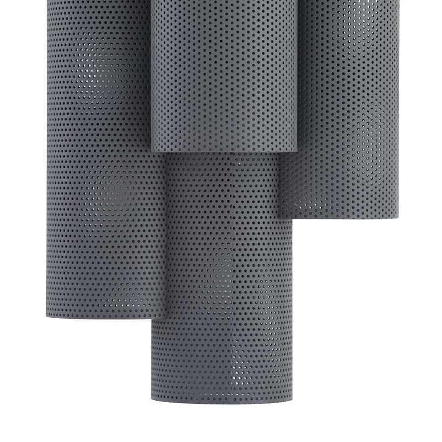 Punch 2 Light 49" Tall Exterior Wall Light with Mesh Steel Shades, Outdoor Wall Light, detail 5