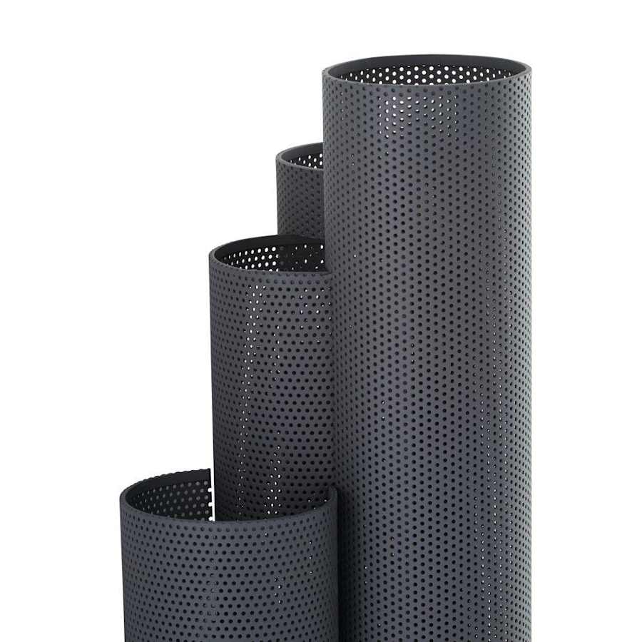 Punch 2 Light 49" Tall Exterior Wall Light with Mesh Steel Shades, Outdoor Wall Light, detail 7