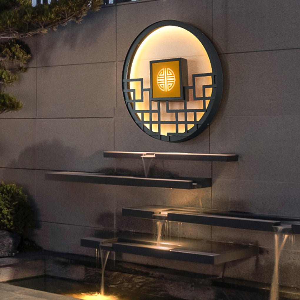 Asian Style Exterior LED Landscape Decorative Lighting Wall Light for Villa Courtyard, Outdoor Wall Light, detail 6