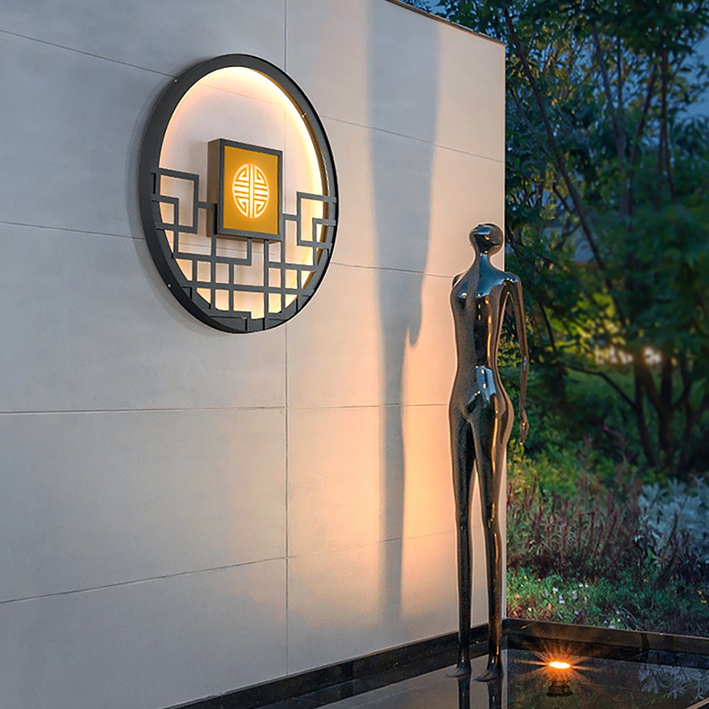 Asian Style Exterior LED Landscape Decorative Lighting Wall Light for Villa Courtyard, Outdoor Wall Light, detail 7