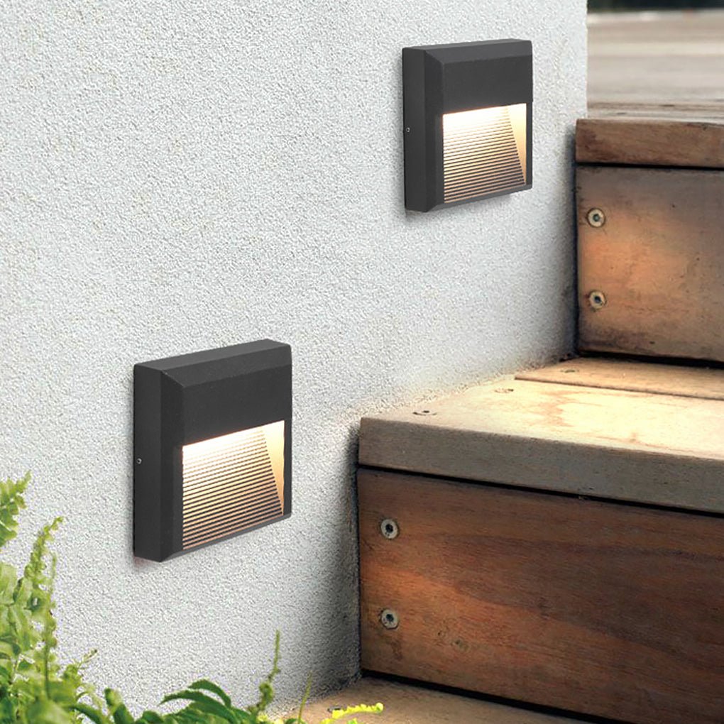 Waterproof Exterior LED Step Lights Corner Lamp for Villa Courtyard Garden, Outdoor Wall Light, detail 2