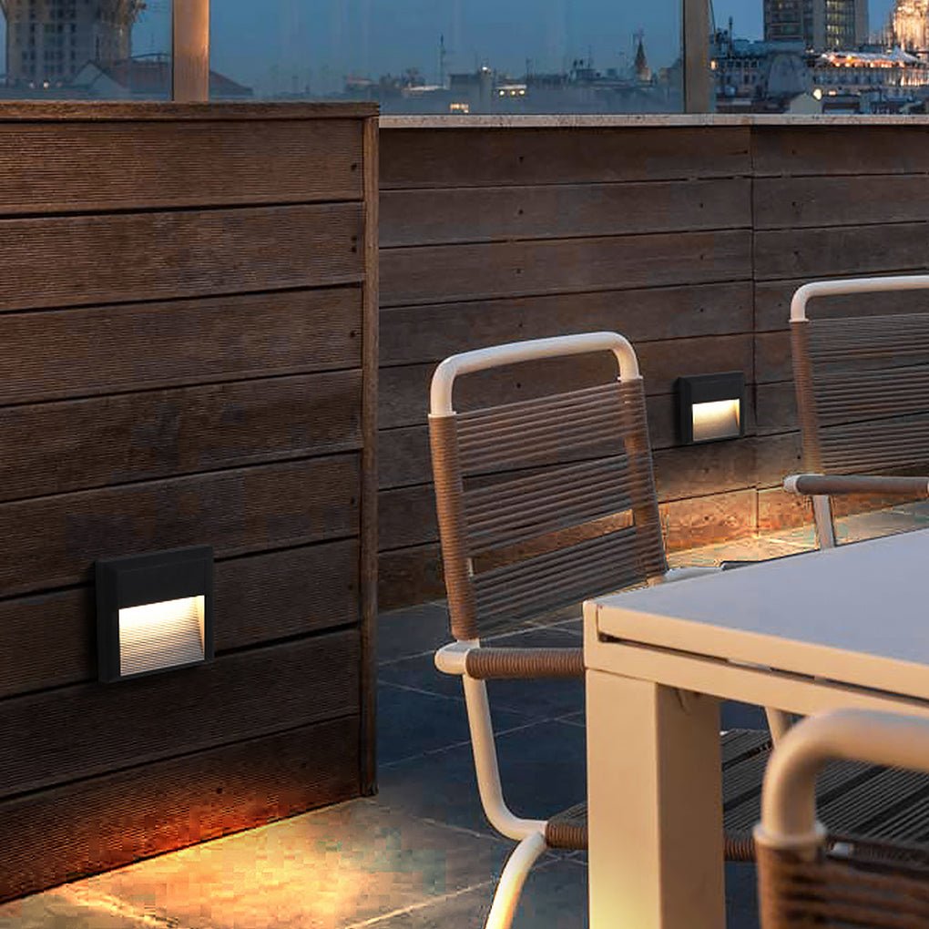 Waterproof Exterior LED Step Lights Corner Lamp for Villa Courtyard Garden, Outdoor Wall Light, detail 4