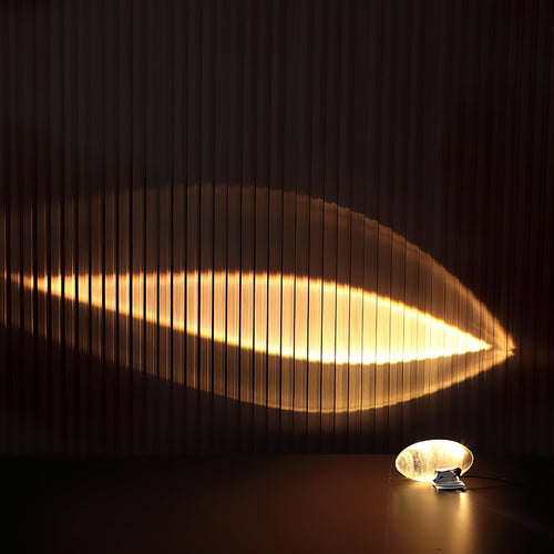 Atman Crystal Glow Table Light, Bedside Table Lamp, Metal, ∅ 6.3″ x H 3.1″