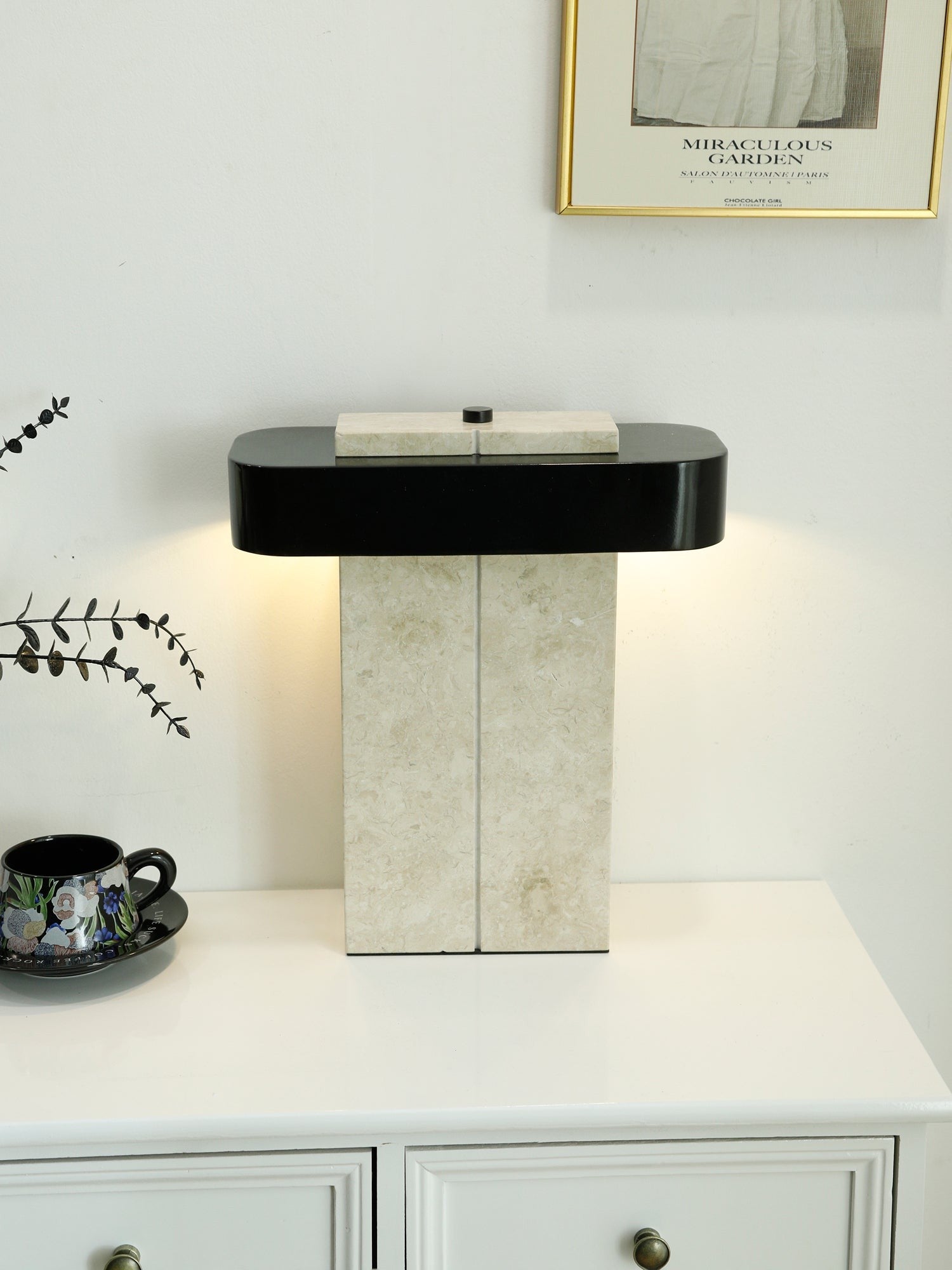 Aurelius Marble Accent Table Light, Bedside Table Lamp, detail 10