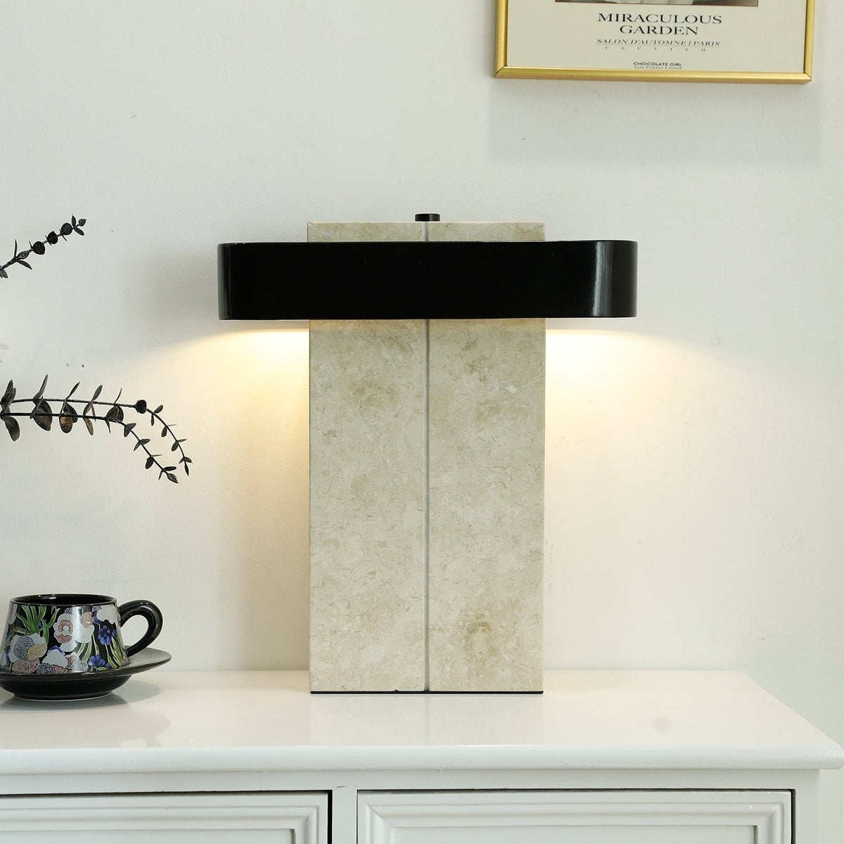 Aurelius Marble Accent Table Light, Bedside Table Lamp, detail 11