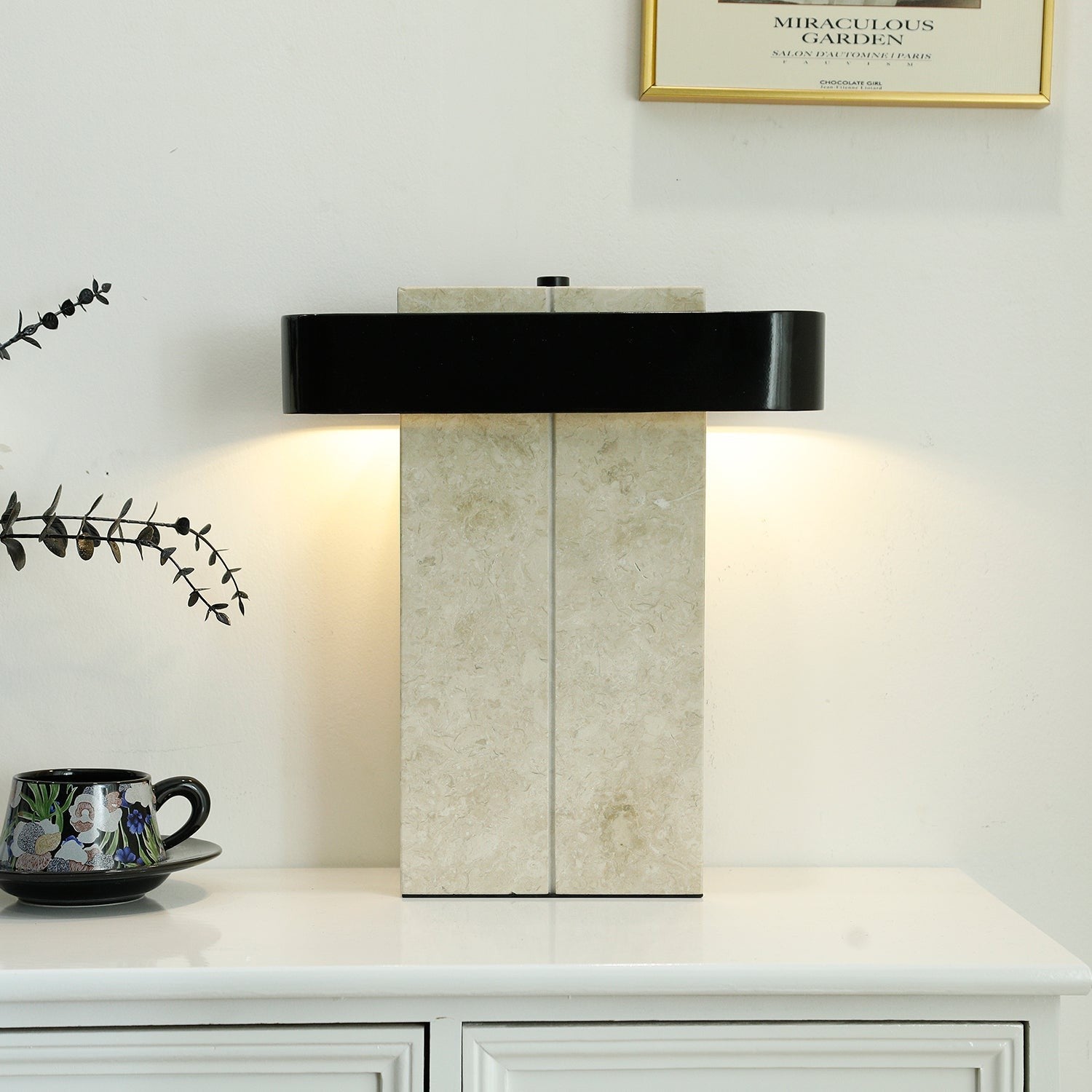 Aurelius Marble Accent Table Light, Bedside Table Lamp, detail 11