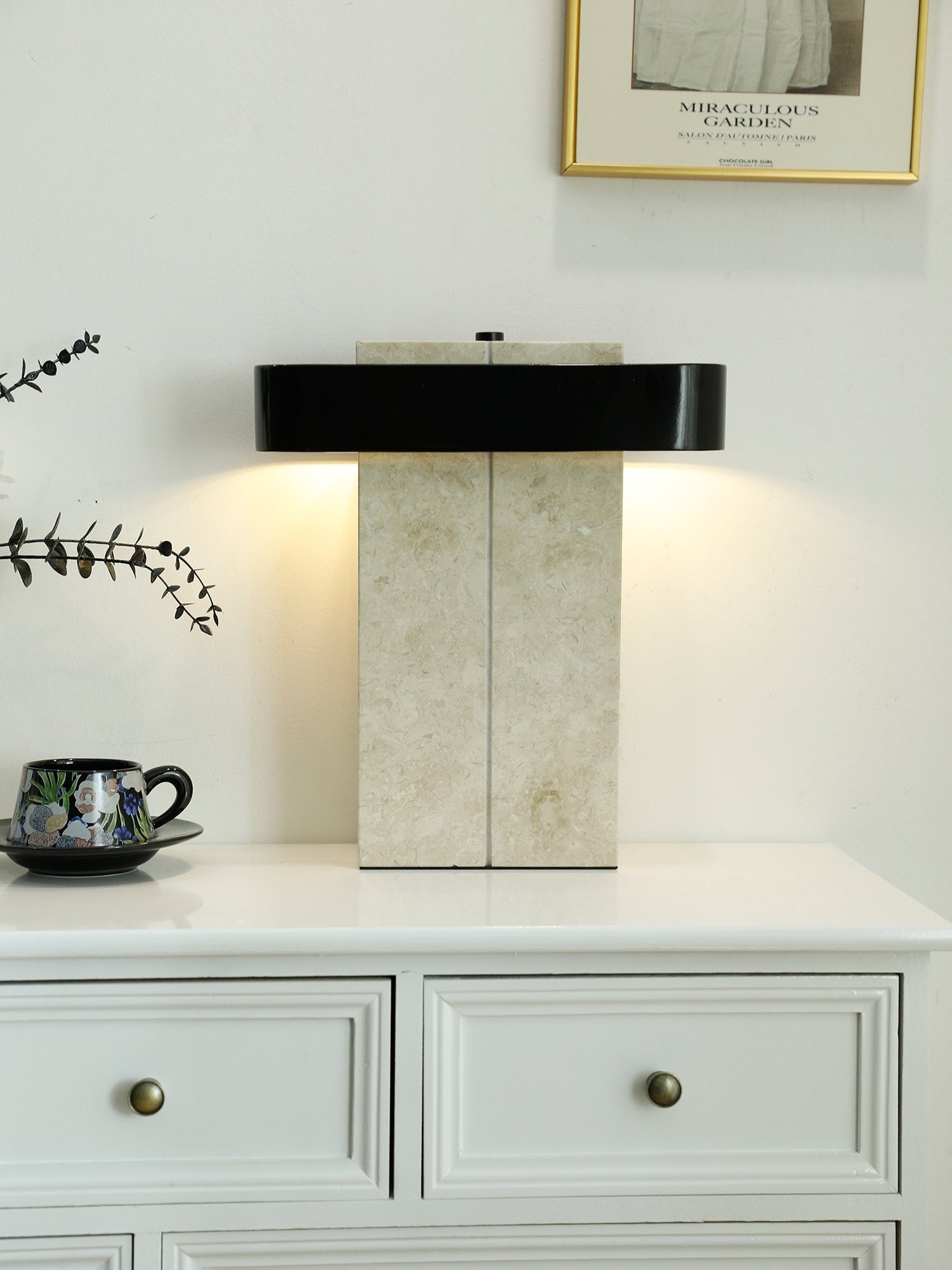 Aurelius Marble Accent Table Light, Bedside Table Lamp, detail 12
