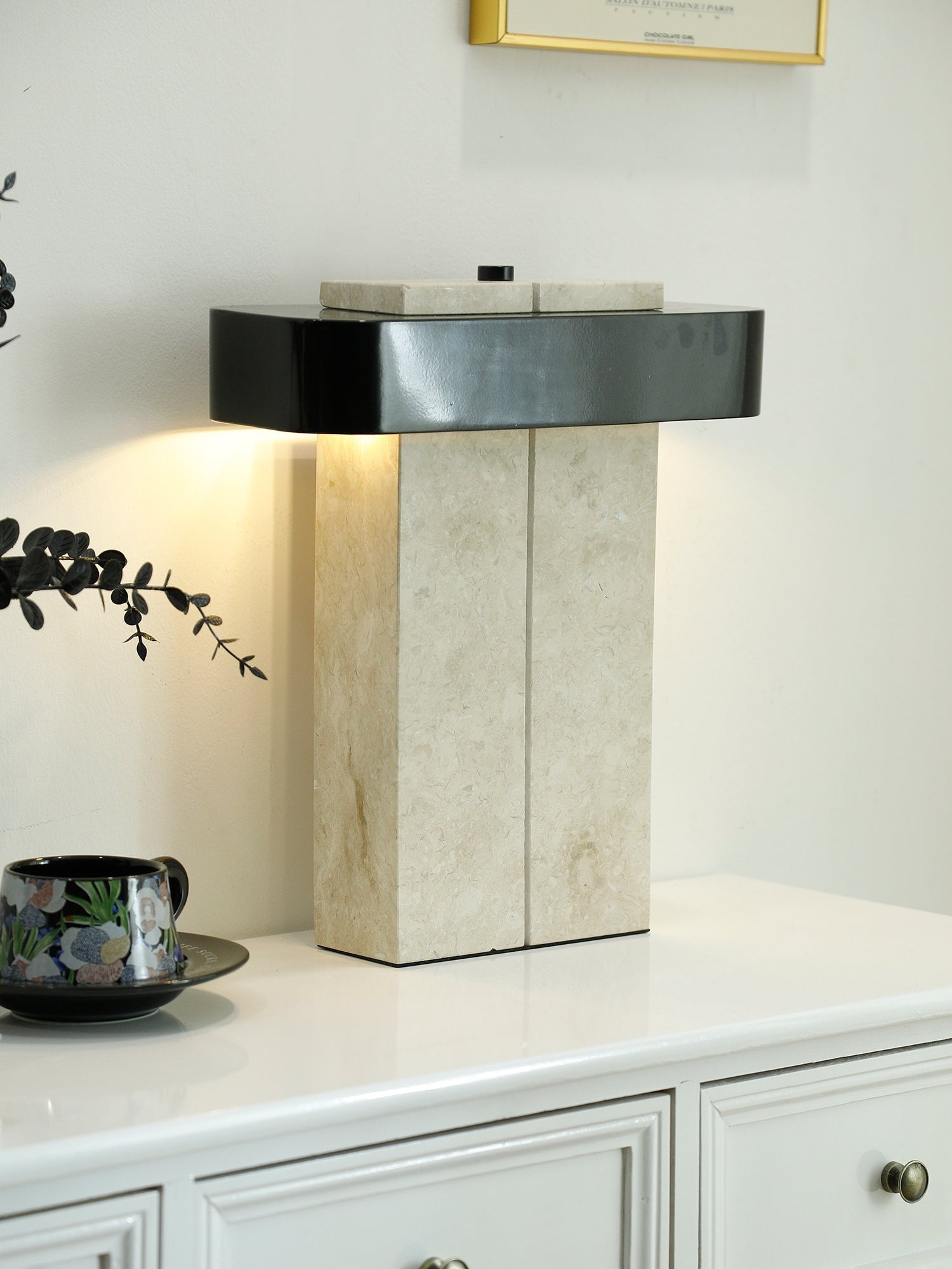 Aurelius Marble Accent Table Light, Bedside Table Lamp, detail 14