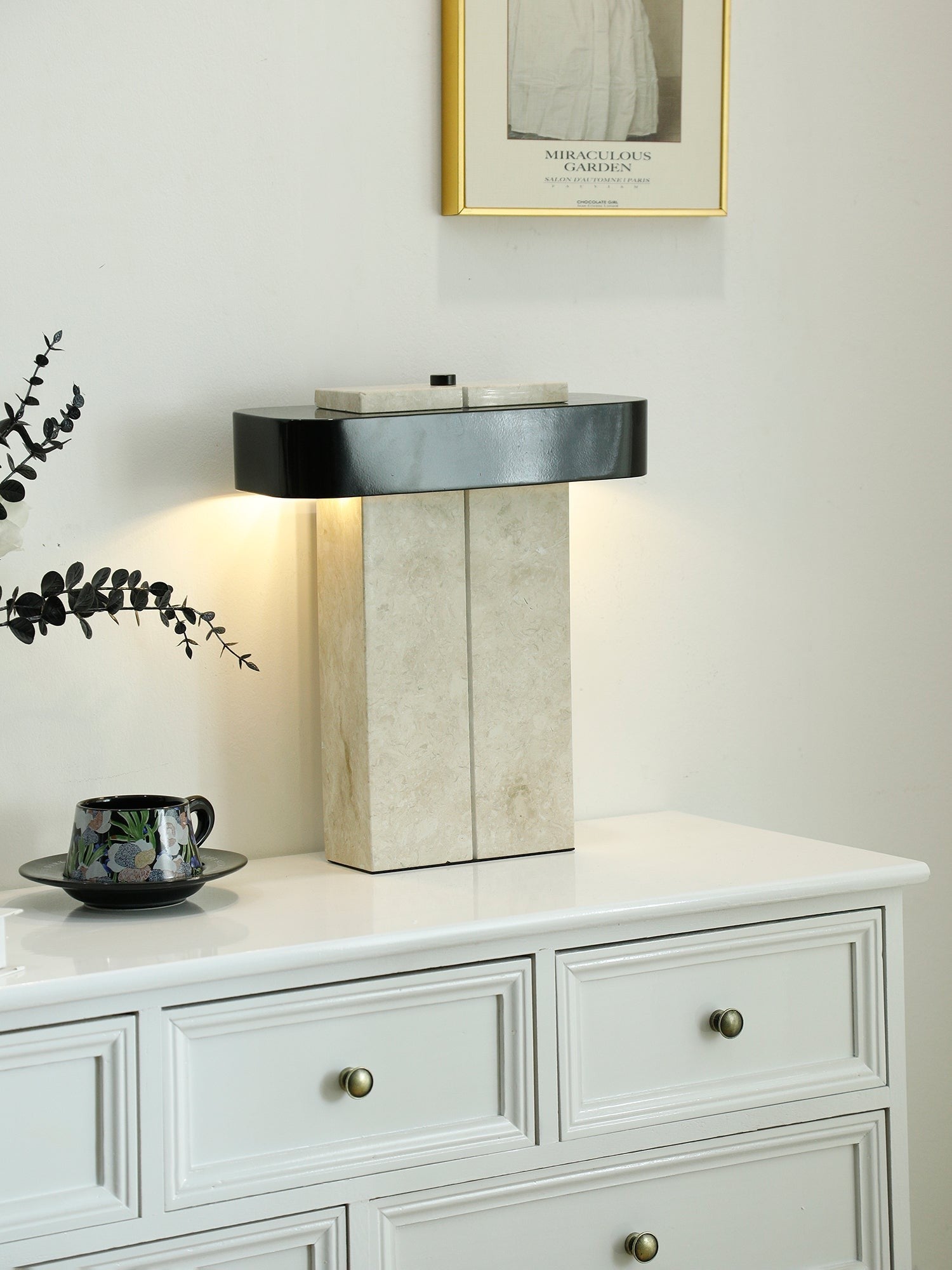Aurelius Marble Accent Table Light, Bedside Table Lamp, detail 16