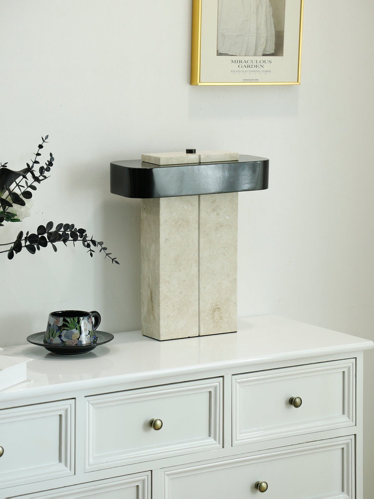 Aurelius Marble Accent Table Light, Bedside Table Lamp, detail 17