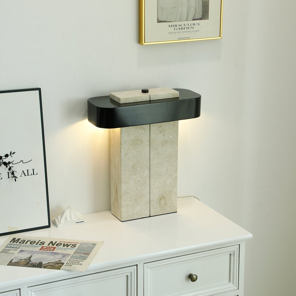 Aurelius Marble Accent Table Light, Bedside Table Lamp, detail 3