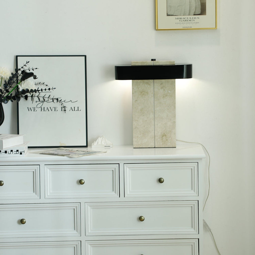 Aurelius Marble Accent Table Light, Bedside Table Lamp, detail 9