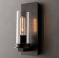 Ondra Clear Glass Wall Light, Bedroom Wall Sconce, 5"W x 1"D x 12"H