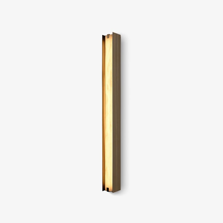 Isolde Alabaster Wall Light, Hardwired Wall Sconce, Metal, Dia 6cm x H 55cm